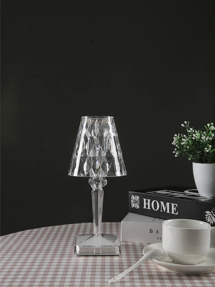 Diamond LED Night Light – USB Rechargeable Touch Acrylic Lamp