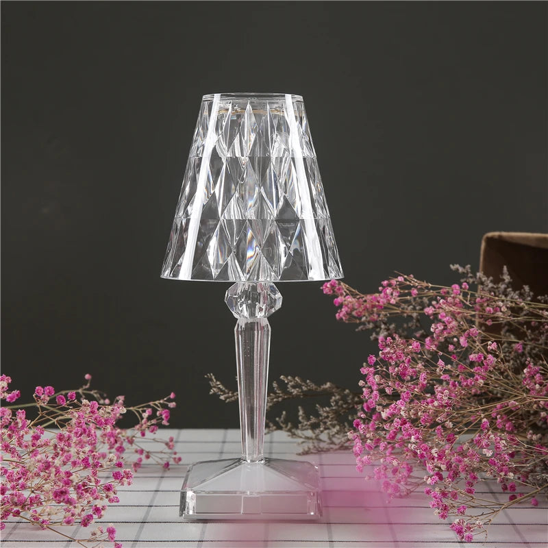 Diamond LED Night Light – USB Rechargeable Touch Acrylic Lamp