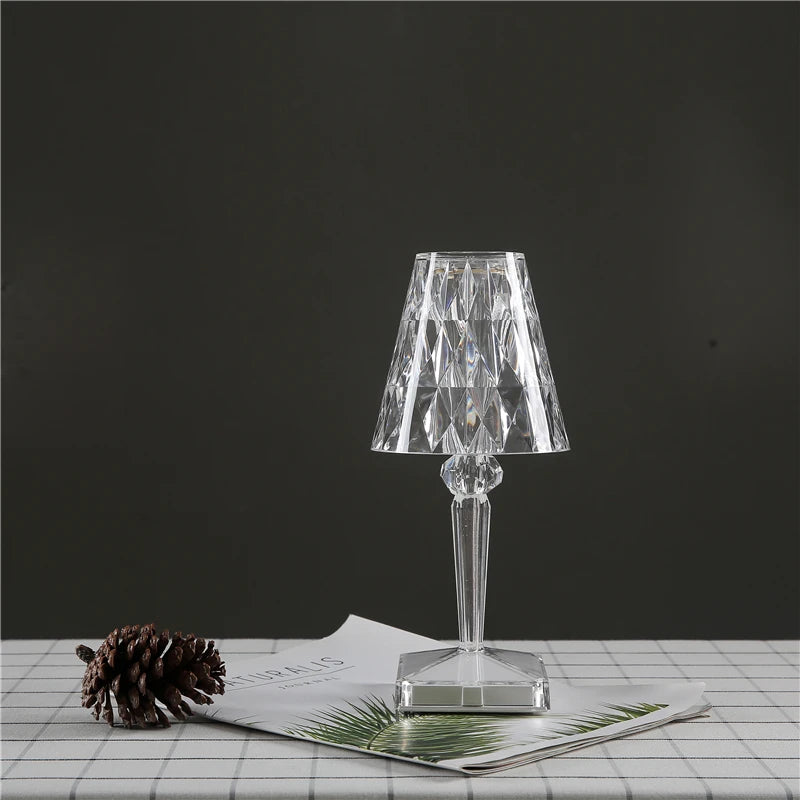 Diamond LED Night Light – USB Rechargeable Touch Acrylic Lamp