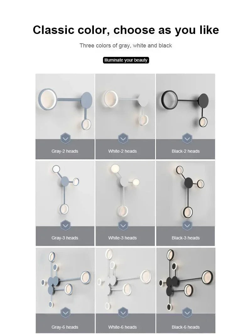 Nordic Minimalist Wall Lamp – E27 Iron Indoor