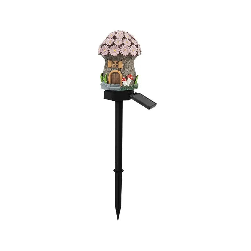 New LED Cartoon Creative Mushroom Lamp Outdoor Waterproof Atmosphere Decorative Floor Plug in Light Solar Garden Landscape Light