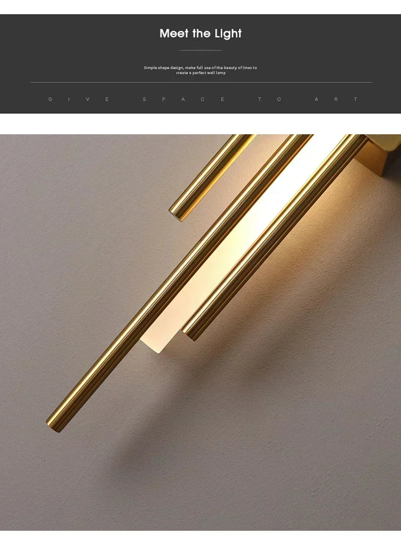 Nordic LED Wall Lamp – Black, Gold or White 6W