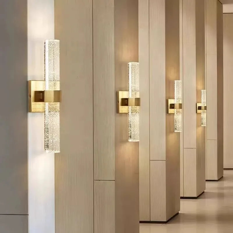 Marble LED Wall Lamp 12W – Gold & Natural Marble