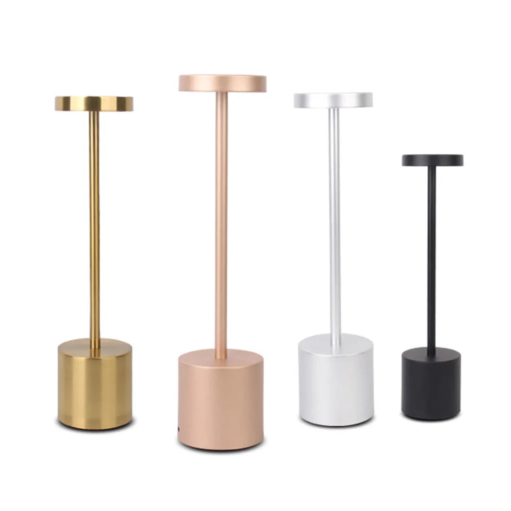 LED Metal Desk Lamp – 1800mAh Rechargeable 3-Colour Stepless Dim