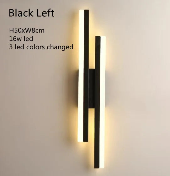 Dimmable 3-Colour LED Wall Lamp – Black or Gold