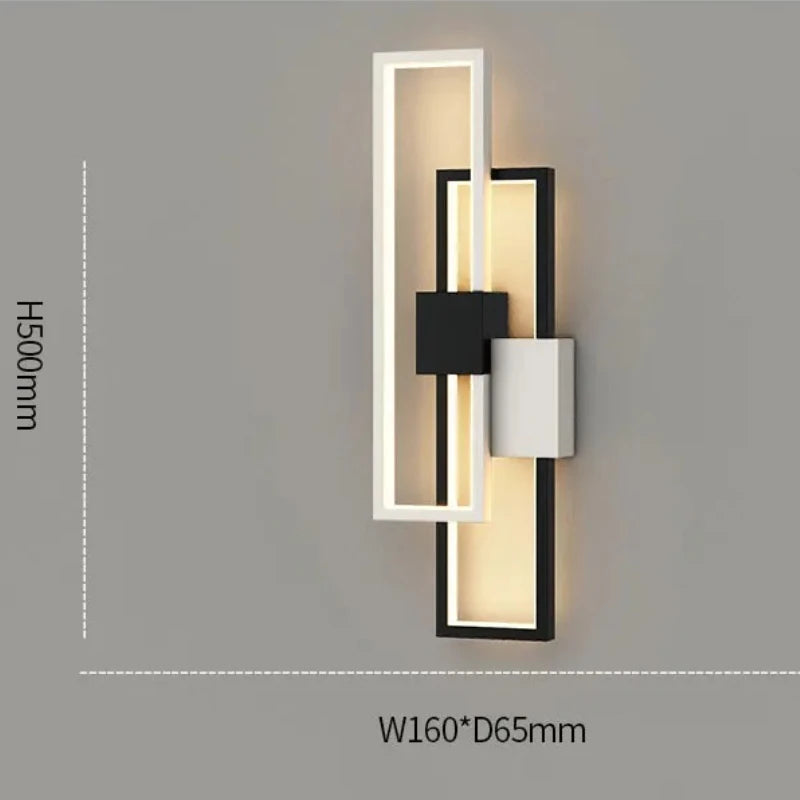 Modern LED Wall Lamp – Black, Gold or White