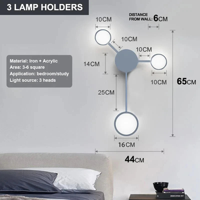 Nordic Minimalist Wall Lamp – E27 Iron Indoor
