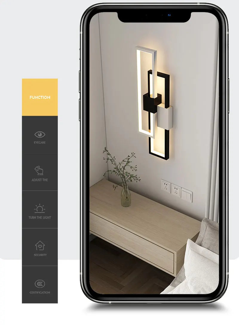 Modern LED Wall Lamp – Black, Gold or White