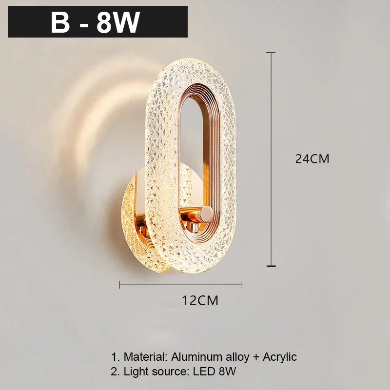 Nordic Gold LED Wall Lamp – 3 Colour Modes