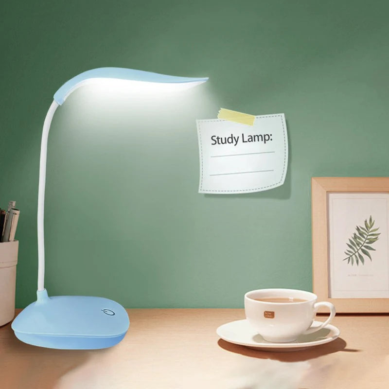 Flexible LED Reading Desk Lamp – USB Rechargeable 3-Level Touch