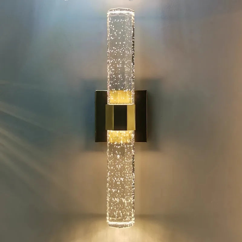 Marble LED Wall Lamp 12W – Gold & Natural Marble