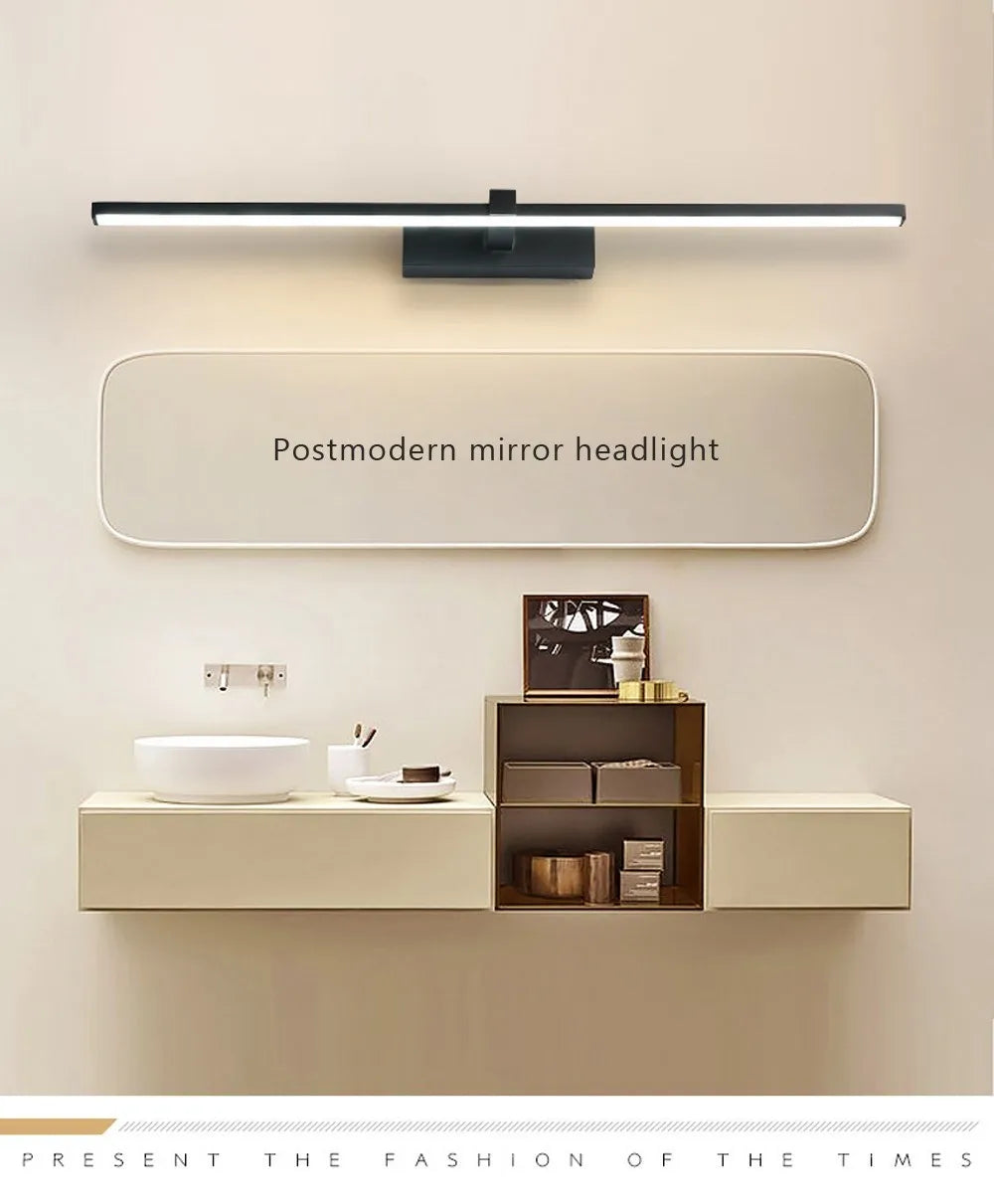 LED Bathroom Vanity Lamp – Touch Switch Black White