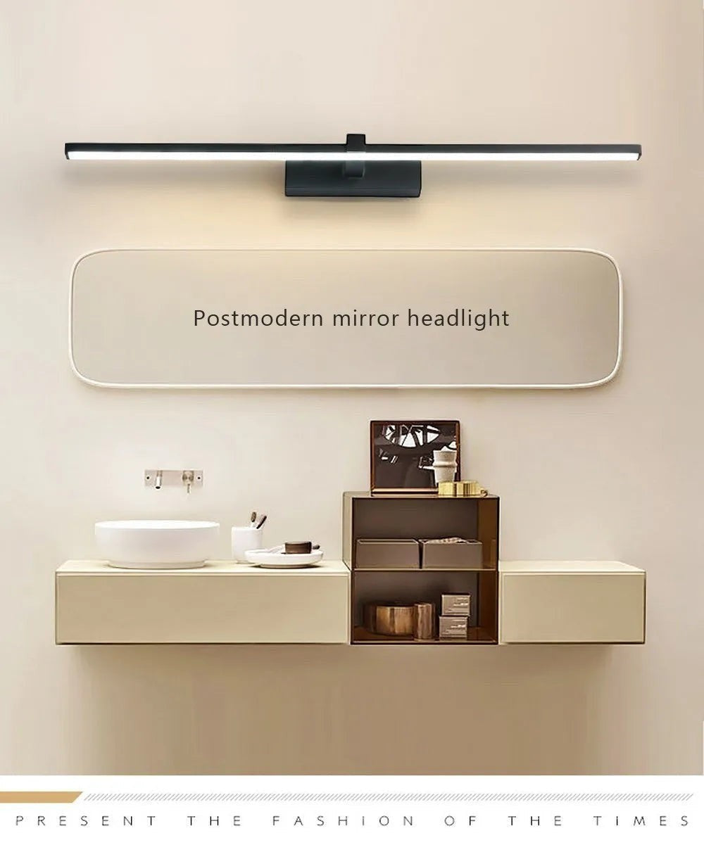 LED Bathroom Vanity Lamp – Touch Switch Black White