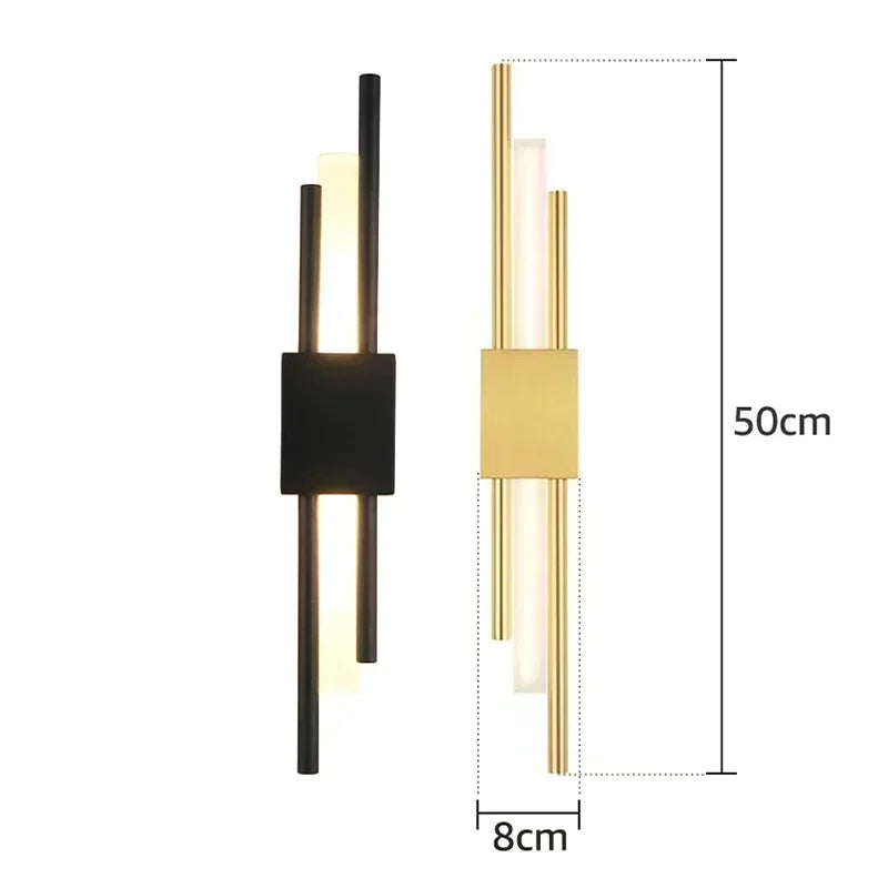 Nordic LED Wall Lamp – Black, Gold or White 6W
