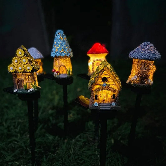 New LED Cartoon Creative Mushroom Lamp Outdoor Waterproof Atmosphere Decorative Floor Plug in Light Solar Garden Landscape Light