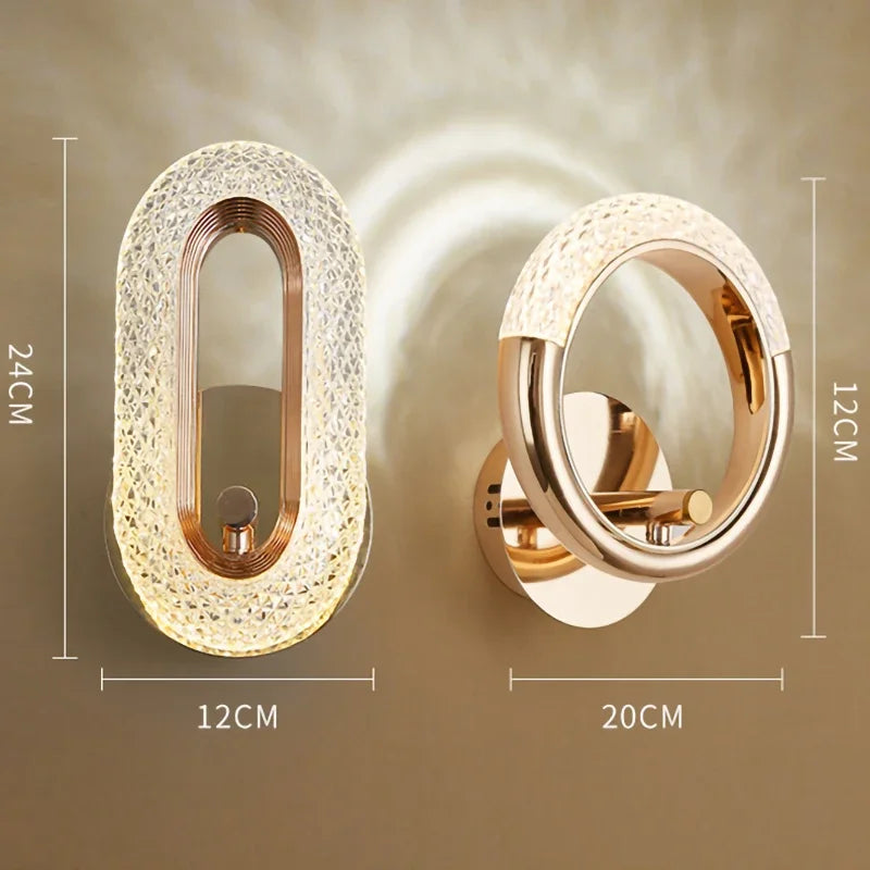 Nordic Gold LED Wall Lamp – 3 Colour Modes