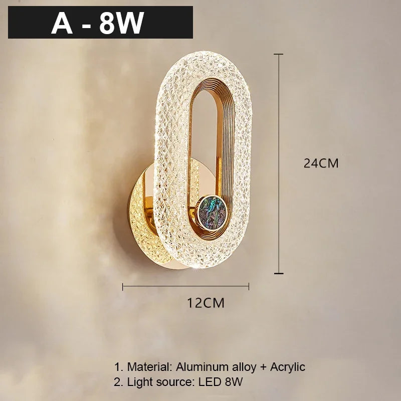 Nordic Gold LED Wall Lamp – 3 Colour Modes