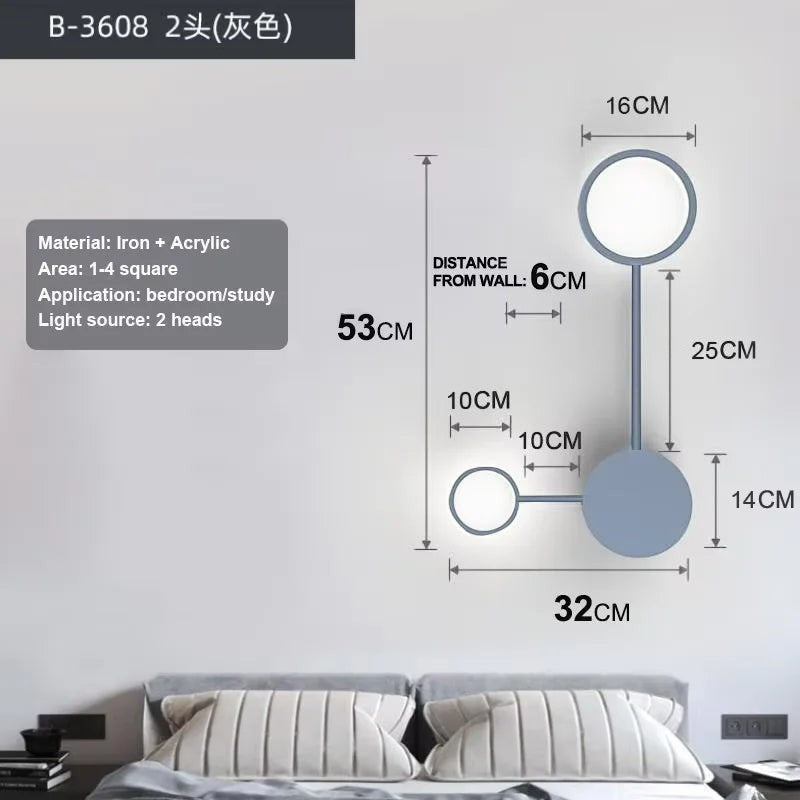 Nordic Minimalist Wall Lamp – E27 Iron Indoor
