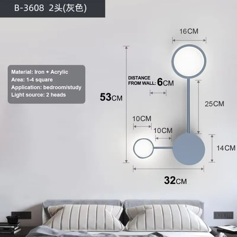 Nordic Minimalist Wall Lamp – E27 Iron Indoor