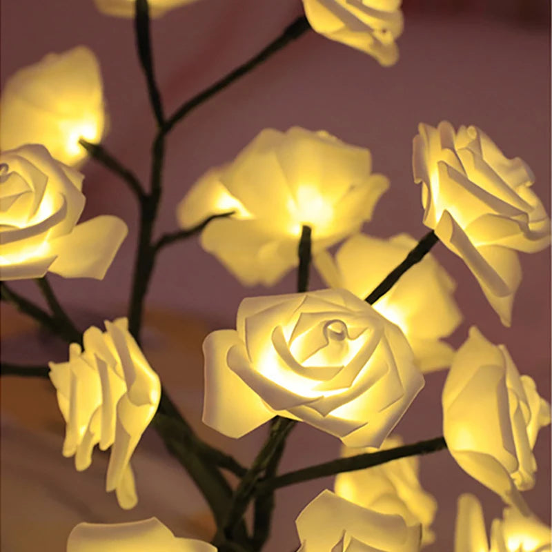 LED Rose Tree Night Light – USB Girls Bedroom Party Decor