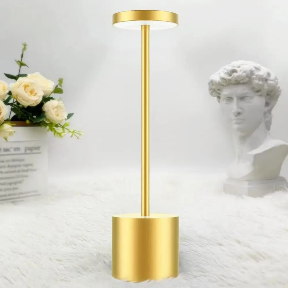 Rechargeable LED Metal Table Lamp – 3-Colour Stepless Dimming