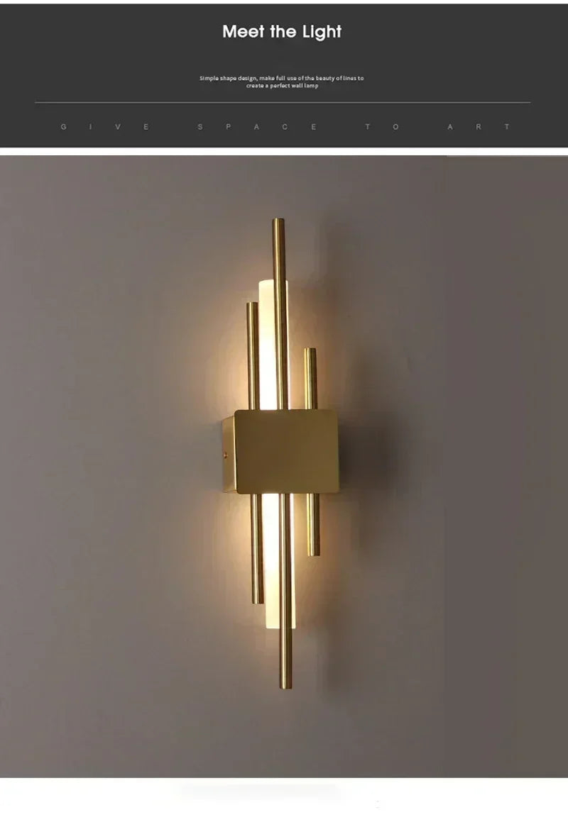 Nordic LED Wall Lamp – Black, Gold or White 6W