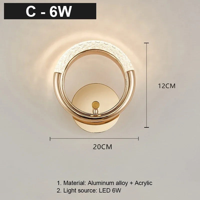 Nordic Gold LED Wall Lamp – 3 Colour Modes