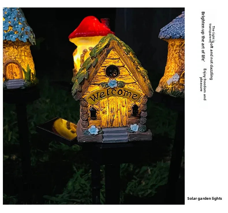 New LED Cartoon Creative Mushroom Lamp Outdoor Waterproof Atmosphere Decorative Floor Plug in Light Solar Garden Landscape Light