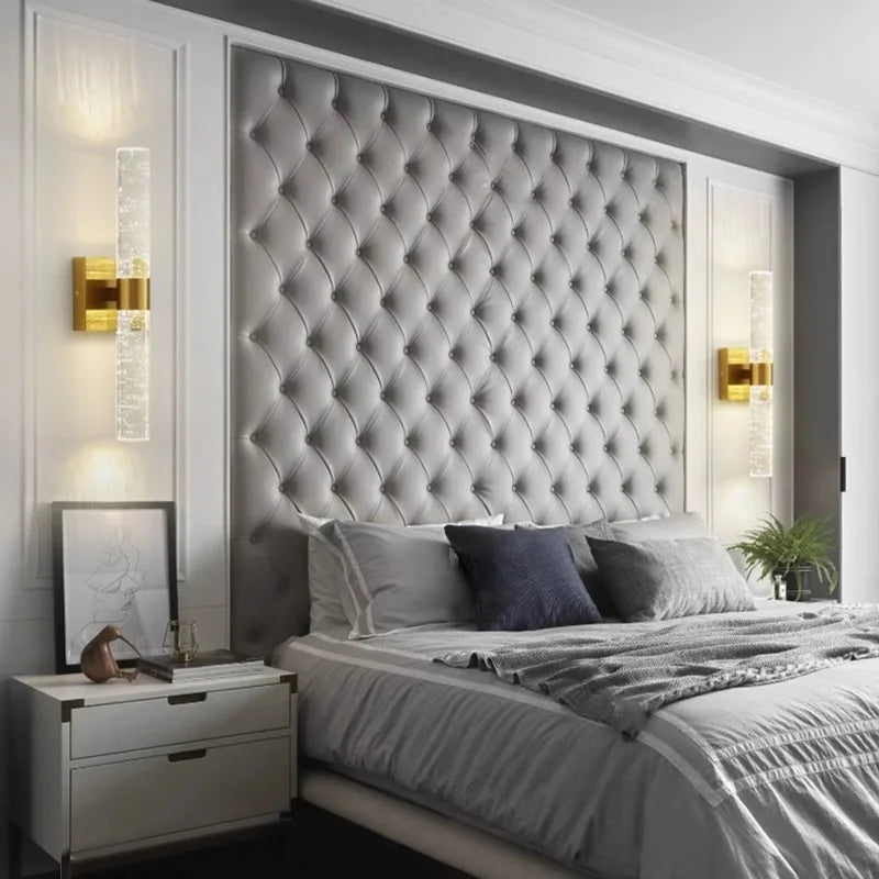 Marble LED Wall Lamp 12W – Gold & Natural Marble