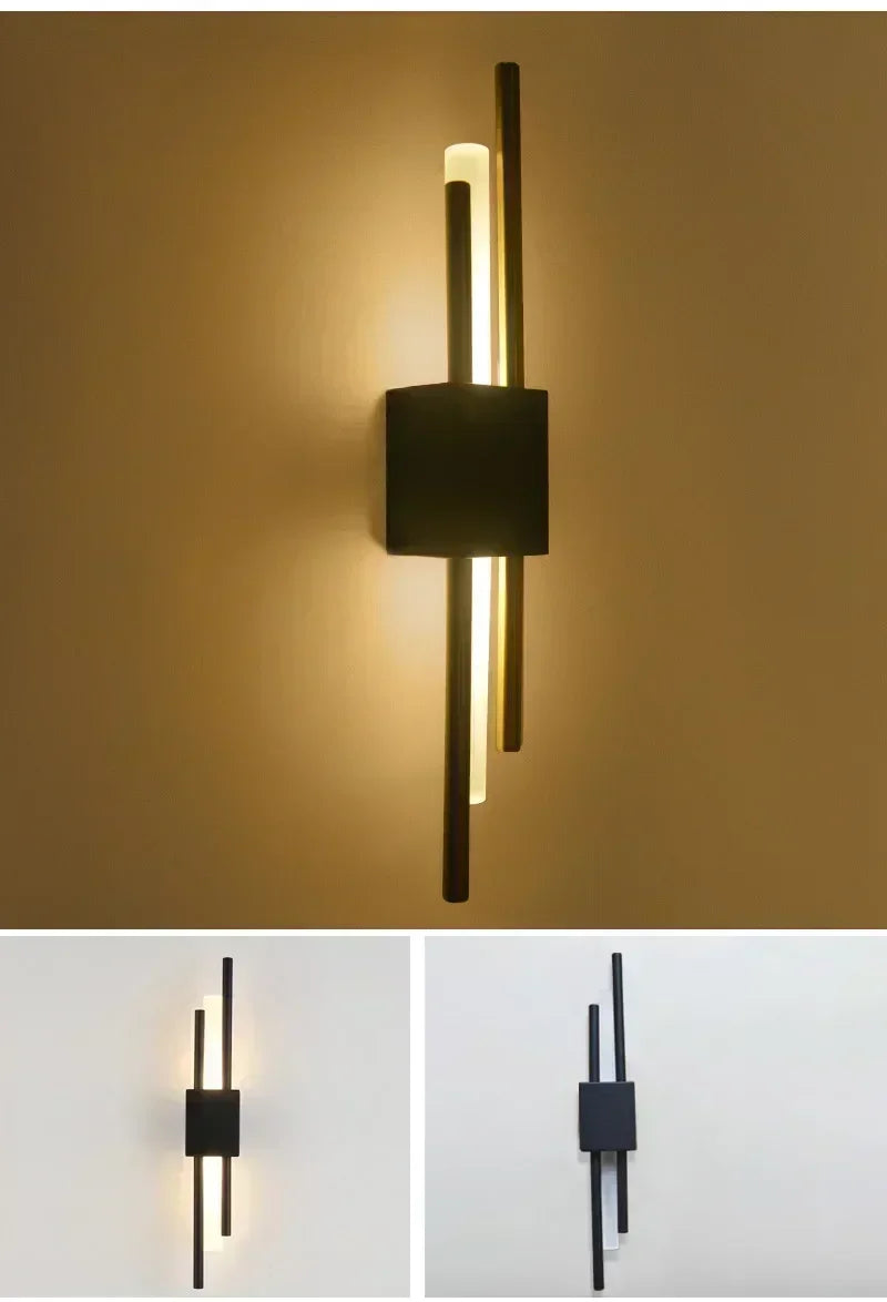 Nordic LED Wall Lamp – Black, Gold or White 6W