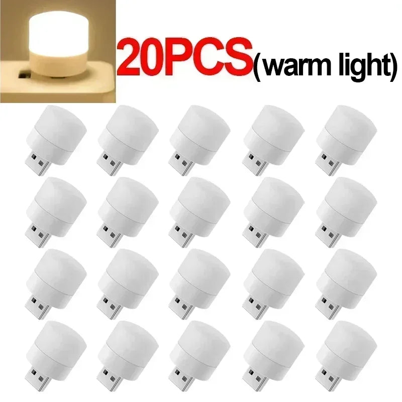 Mini USB LED Reading Light – Warm & Cool White Portable Lamp