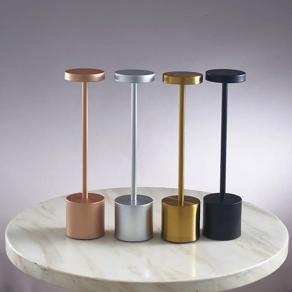 LED Metal Desk Lamp – 1800mAh Rechargeable 3-Colour Stepless Dim