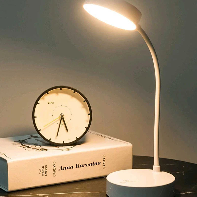 Foldable LED Desk Lamp – 3-Level Dimmable USB Rechargeable Light