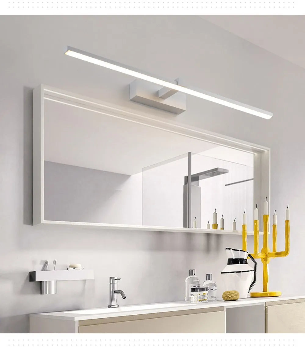LED Bathroom Vanity Lamp – Touch Switch Black White