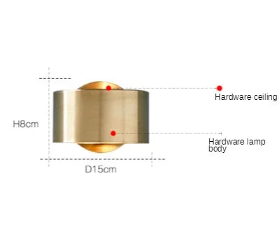Nordic Gold LED Wall Lamp – E27 Warm White