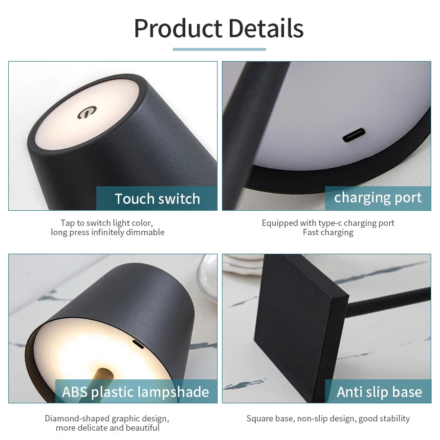 LED Clip Desk Lamp – USB Rechargeable 3-Colour Eye Protection