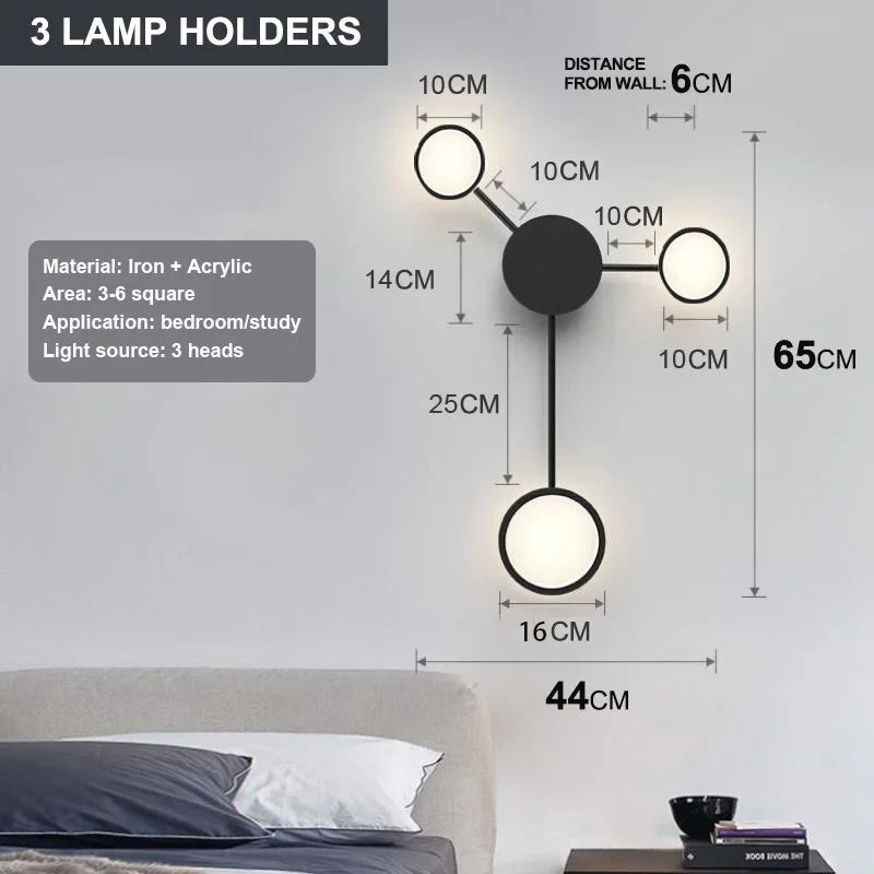 Nordic Minimalist Wall Lamp – E27 Iron Indoor