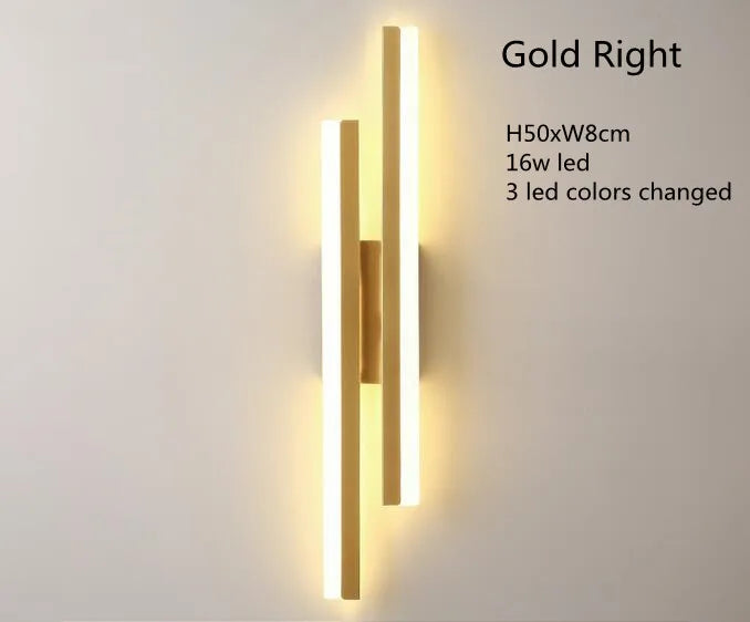 Dimmable 3-Colour LED Wall Lamp – Black or Gold