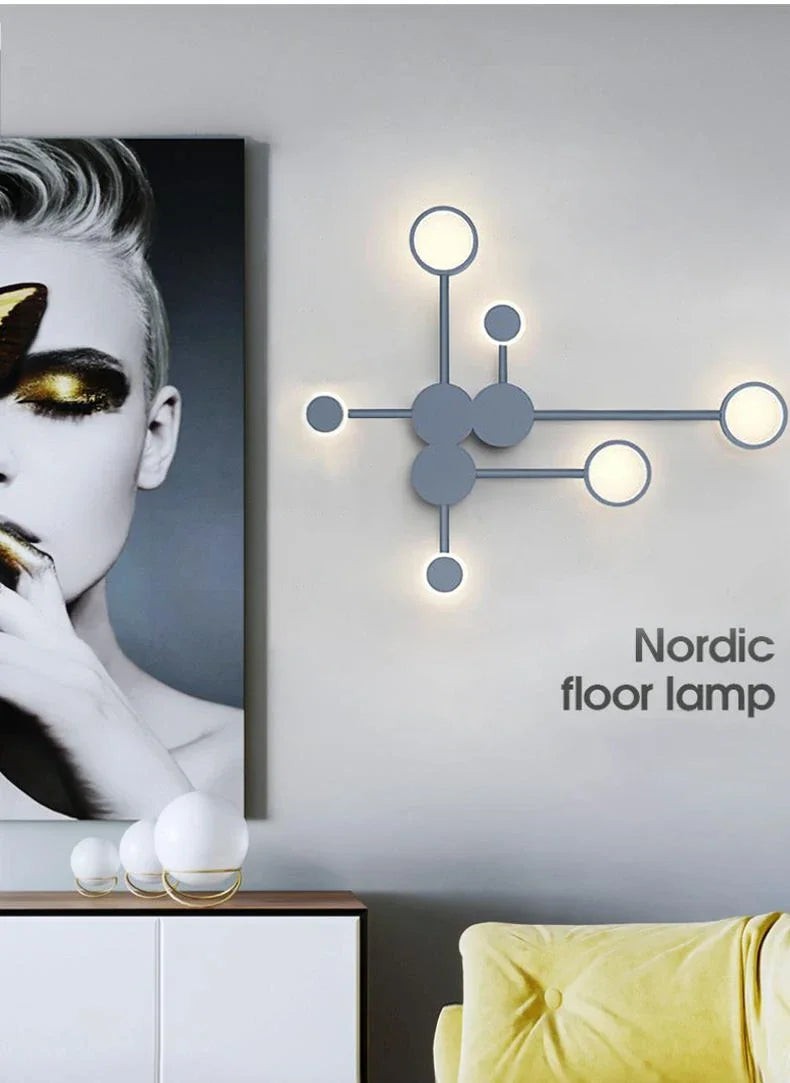 Nordic Minimalist Wall Lamp – E27 Iron Indoor