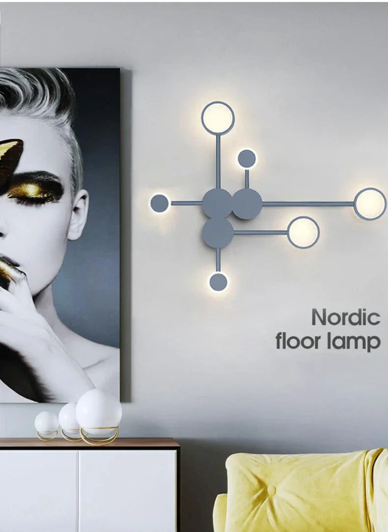 Nordic Minimalist Wall Lamp – E27 Iron Indoor
