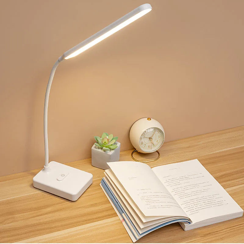Foldable LED Desk Lamp – 3-Level Dimmable USB Rechargeable