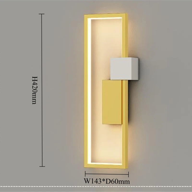 Modern LED Wall Lamp – Black, Gold or White