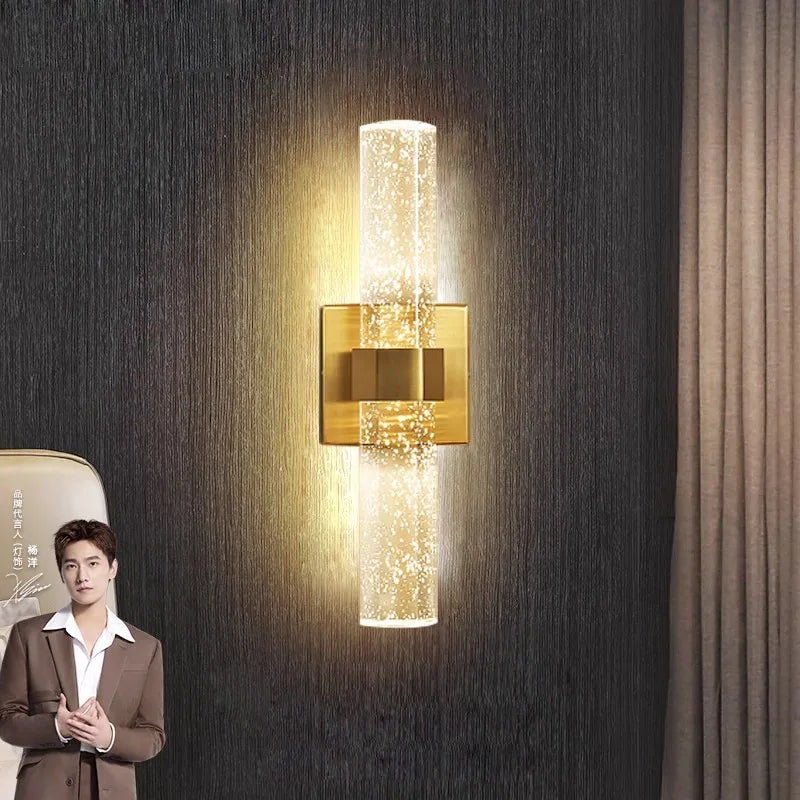 Marble LED Wall Lamp 12W – Gold & Natural Marble