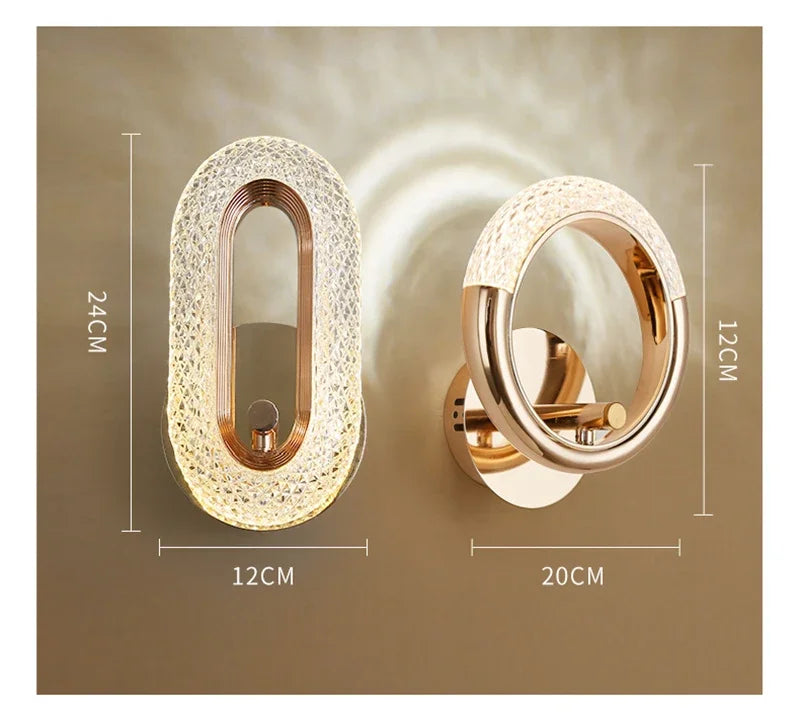 Nordic Gold LED Wall Lamp – 3 Colour Modes
