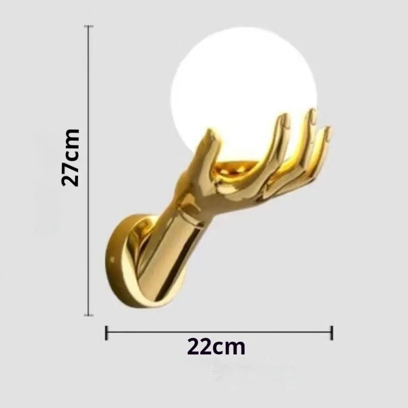 Gold LED Bedside Wall Lamp – Frosted Glass