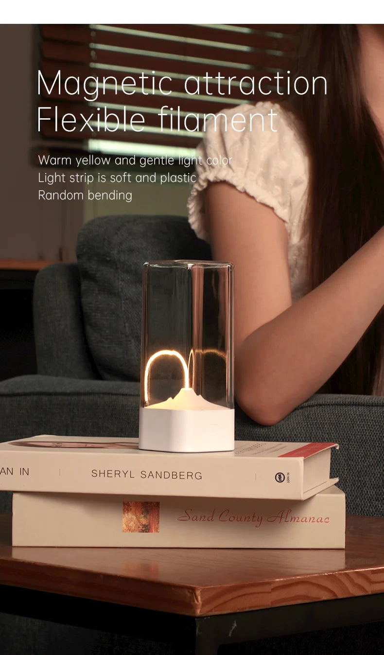 Cordless Magnetic Filament LED Lamp – Rechargeable Atmosphere