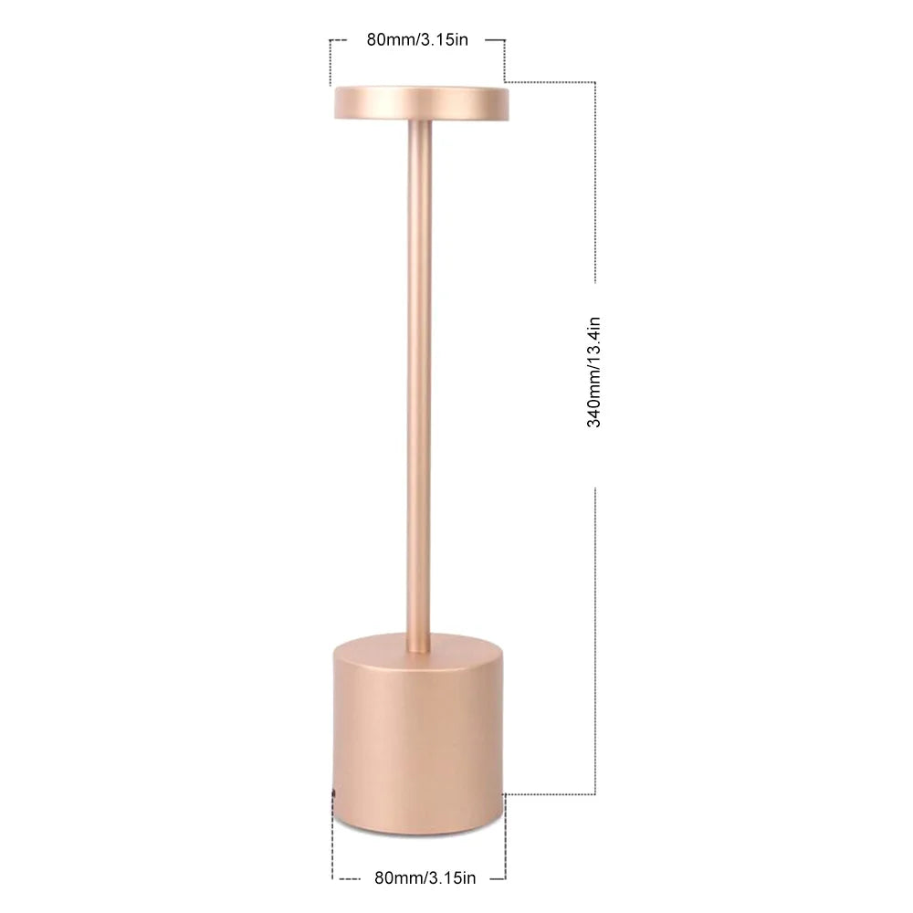 LED Metal Desk Lamp – 1800mAh Rechargeable 3-Colour Stepless Dim