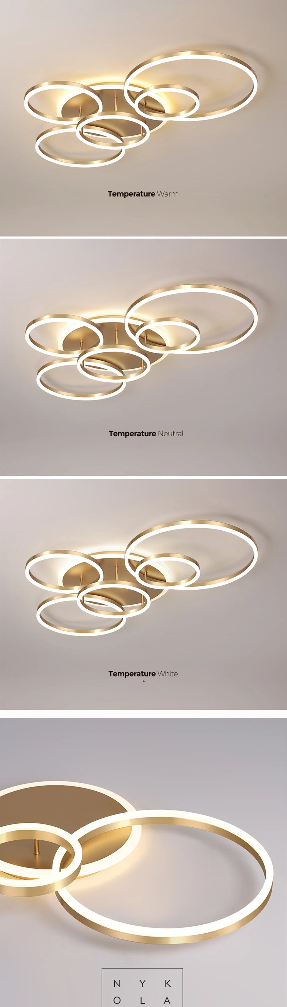 Dimmable LED Ceiling Lamp – Remote Control 5 Sizes