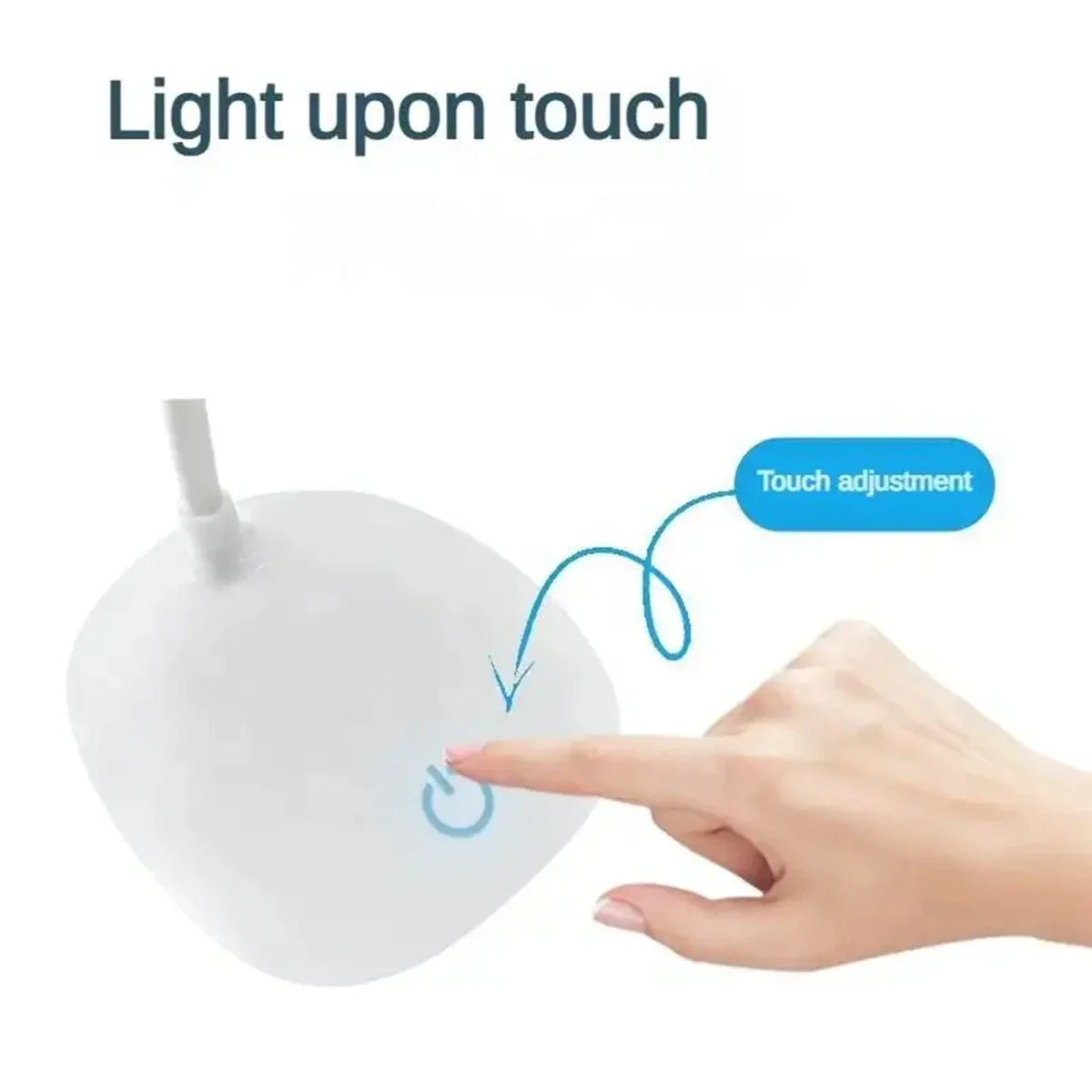 Flexible LED Reading Desk Lamp – USB Rechargeable 3-Level Touch