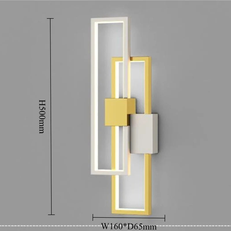 Modern LED Wall Lamp – Black, Gold or White
